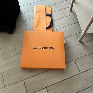 Louis Vuitton Orange Box with Blue Ribbon
